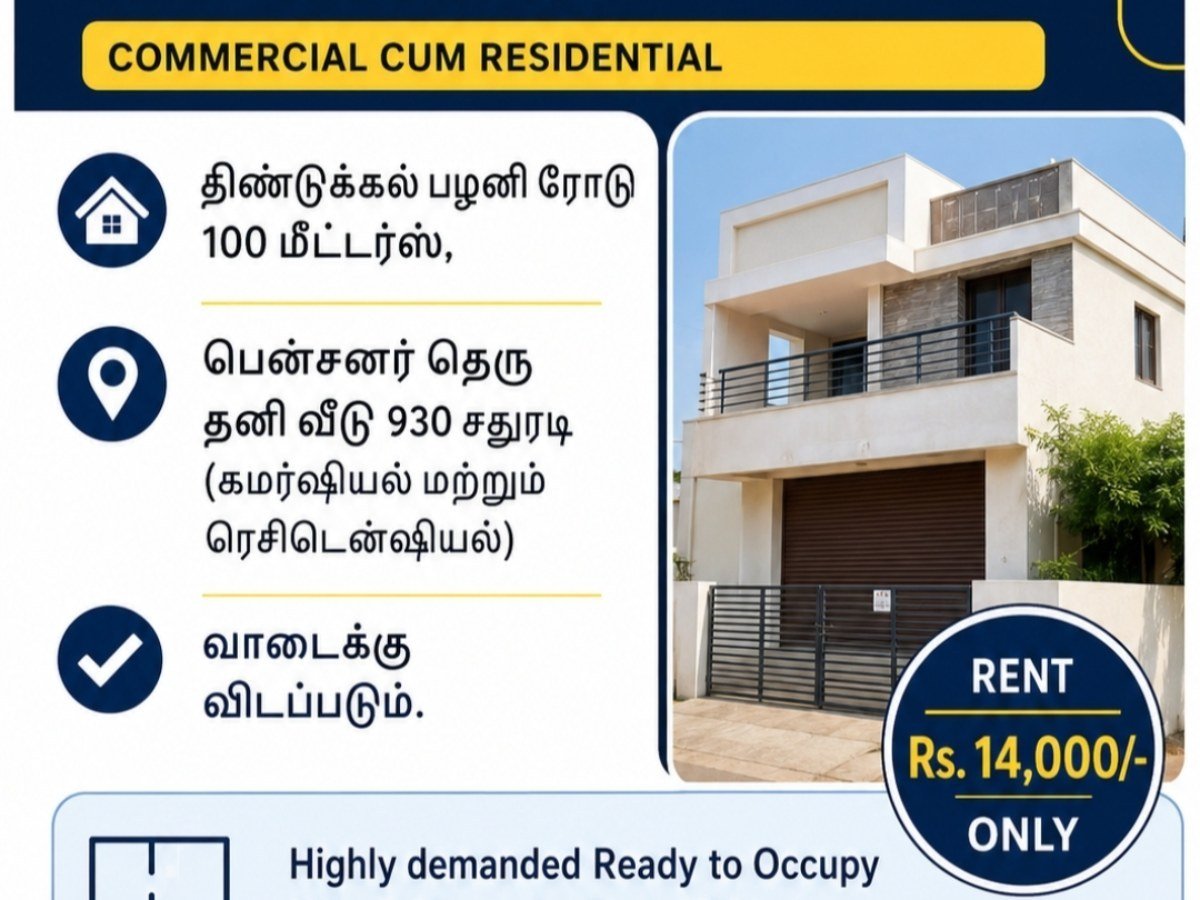 Rent - Individual House - Palani Road